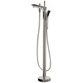 Anzzi Kase Freestanding Claw Foot Tub Faucet in Brushed Nickel FS-AZ0029BN